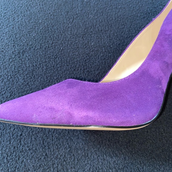 ☂️ Nine West Violet Suede Pointed Toe Heels Size 10 - Picture 4 of 11